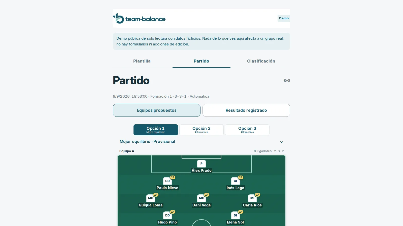 team-balance · Equilibra — captura del proyecto